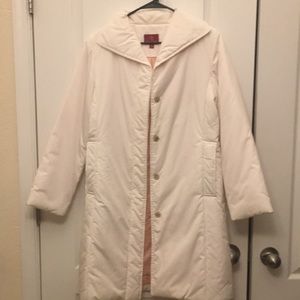 COLE HAAN Ivory Puffer Coat Lined Winter XS Pockets
